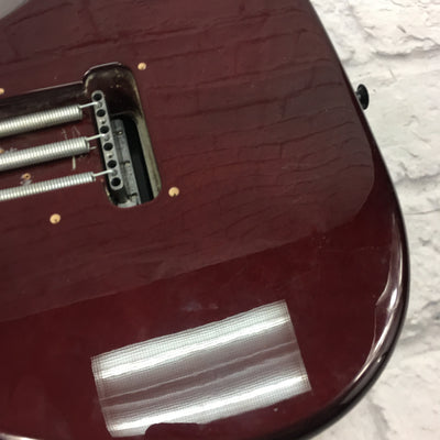 Unknown Dark Metallic Red Strat Style Body