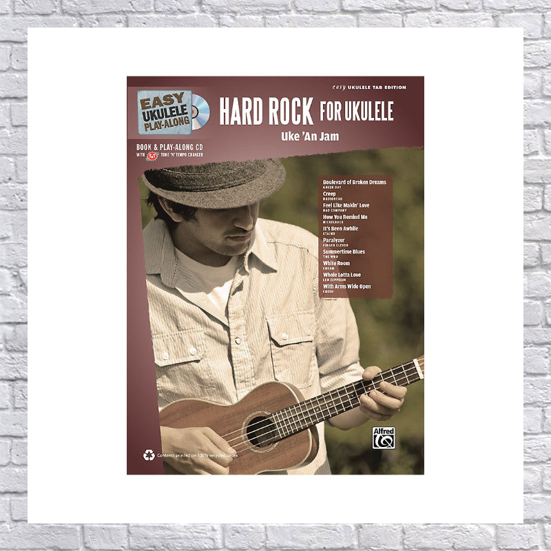 Alfred Easy Ukulele Play-Along Hard Rock for Ukulele Book & CD