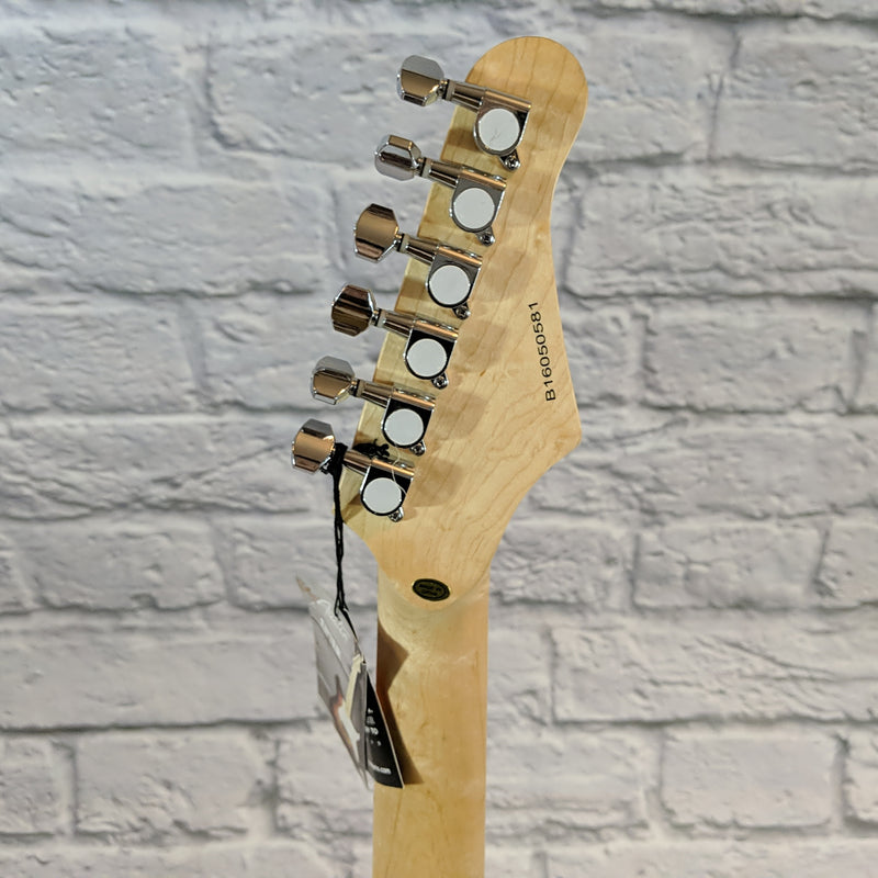 Austin AST100 Tobacco Sunburst Strat Style Left Handed Electric Guitar - New Old Stock