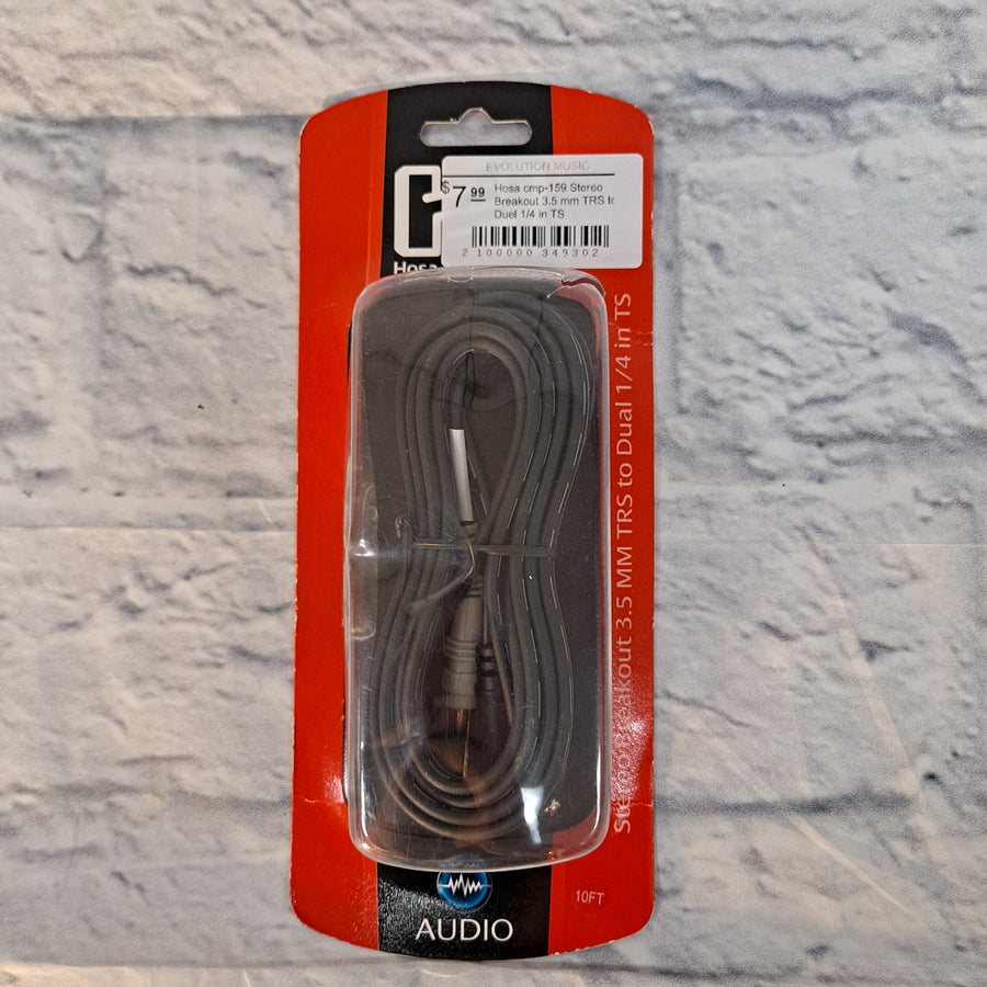 Hosa cmp-159 Stereo Breakout 3.5 mm TRS to Duel 1/4 in TS