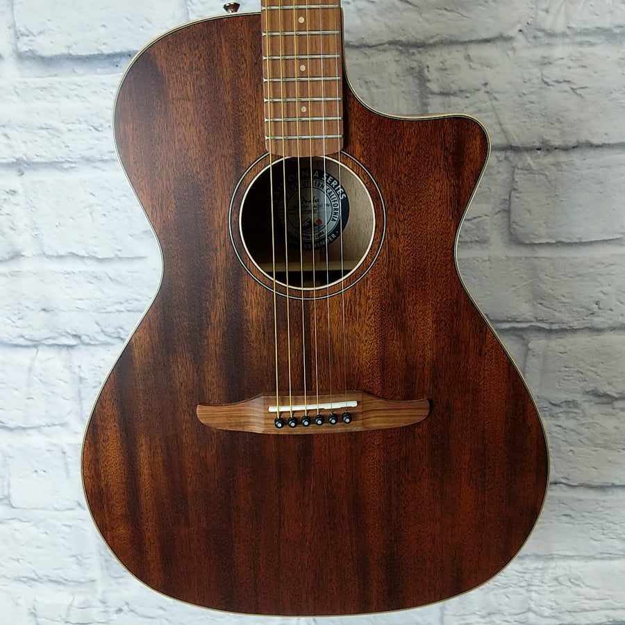 Fender Newporter Classic Acoustic / Electric Guitar - Natural Mahogany