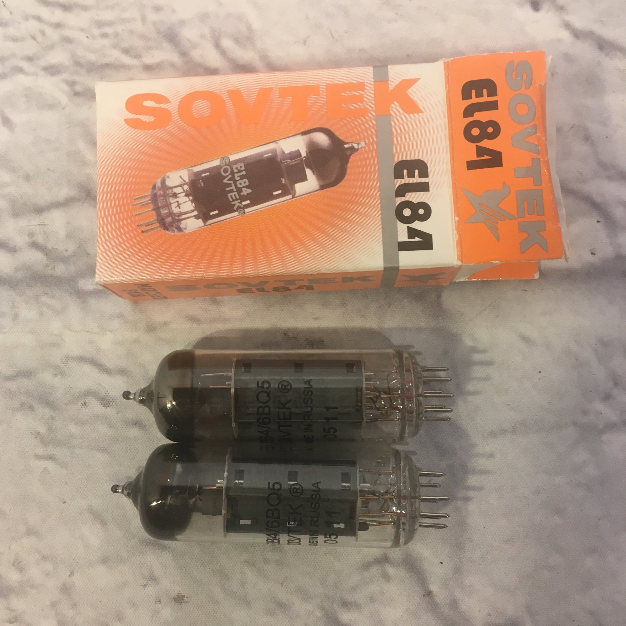 Sovtek EL84 Matching Pair Power Vacuum Tubes (Orange Box)