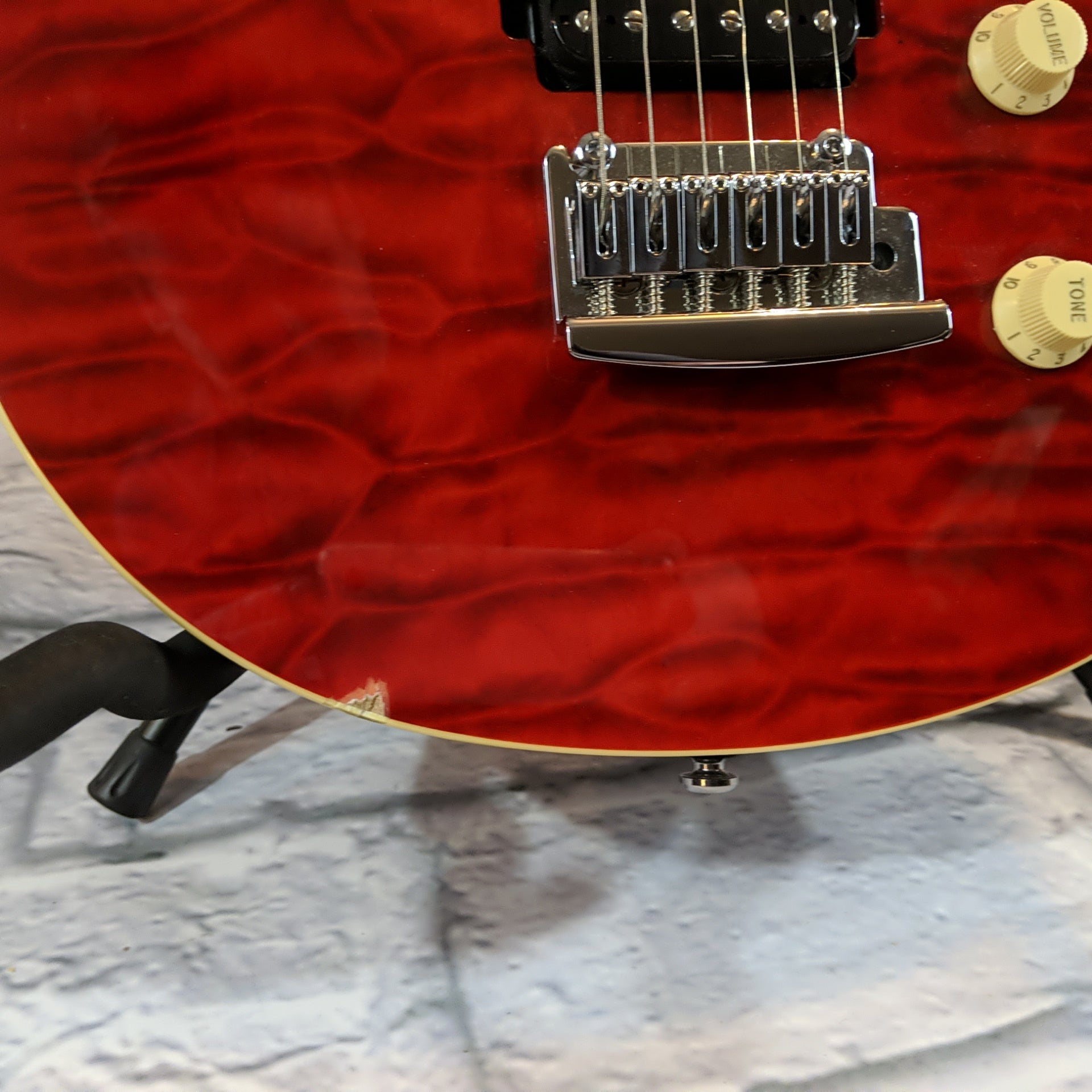 Sterling by Music Man AX3 Electric Guitar - Trans Red Quilt