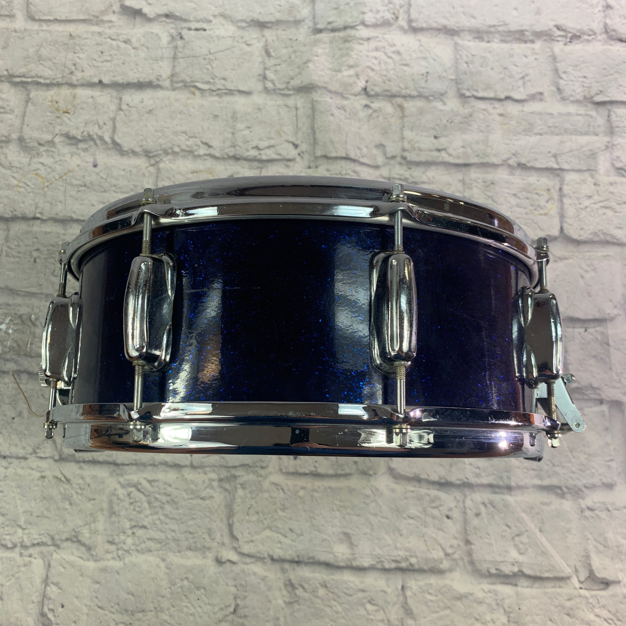 Vintage 1960's Slingerland Snare Drum 14 - Blue Sparkle
