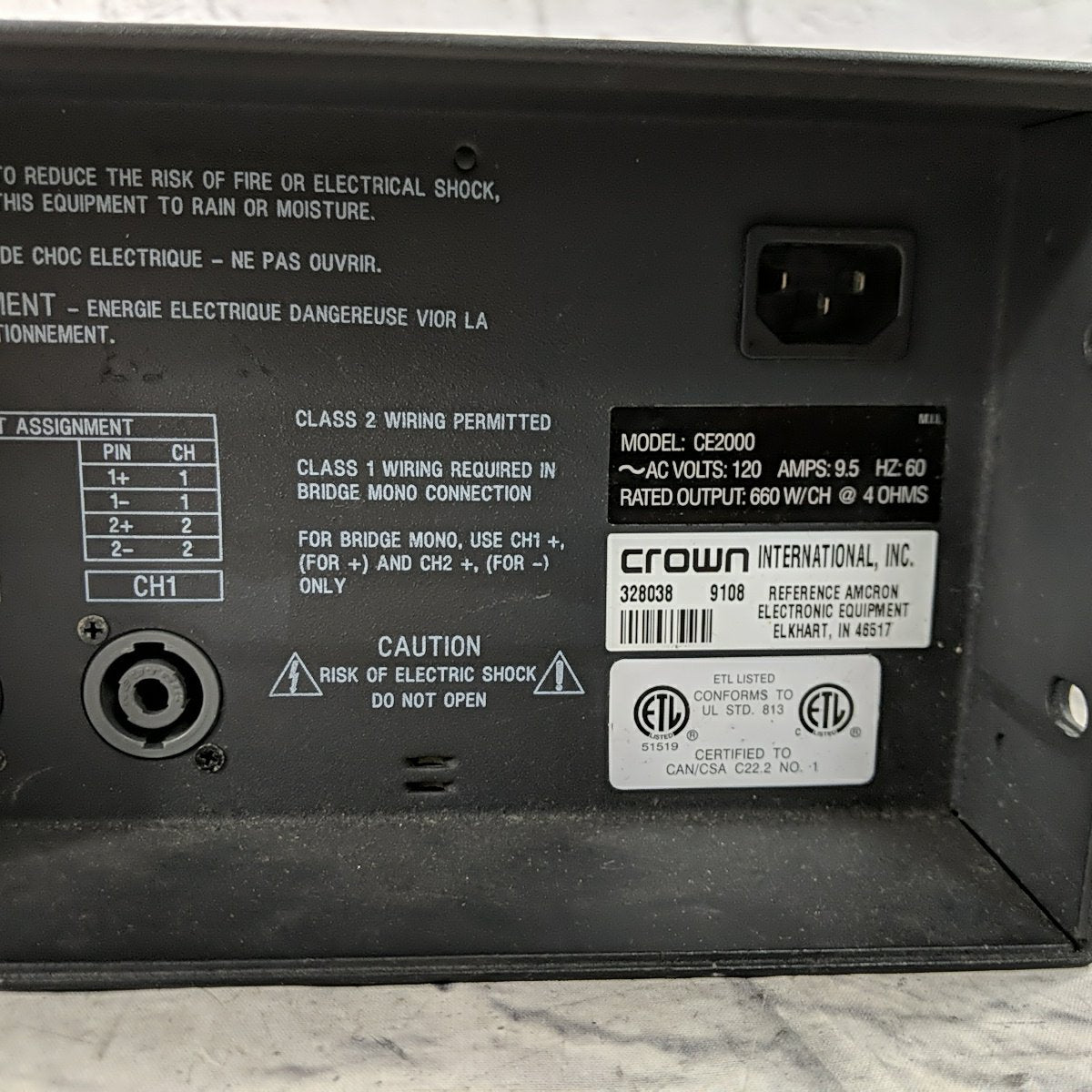 Crest Audio CE2000 Power Amp