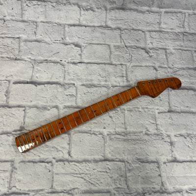 Unknown Stratocaster Flame Maple Neck with Abalone Inlays