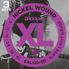 D Addario EXL120-3D Nickel Wound Electric Guitar Strings  Super Light  09-42  3 Sets