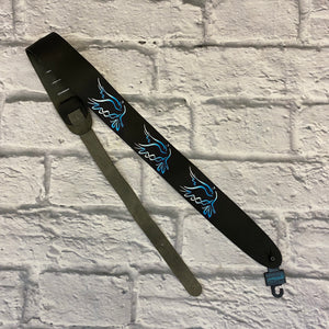D'Addario 2.5" Leather Guitar Strap with Bird Design