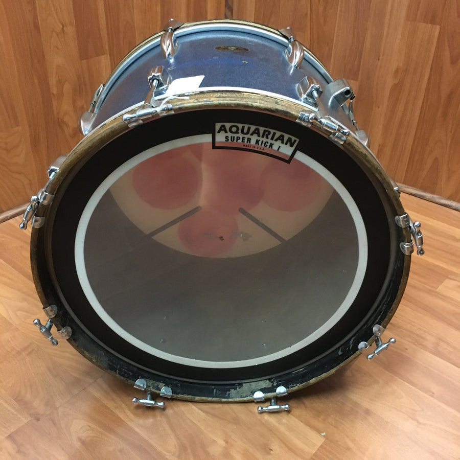 Stewart 20" X 14" Blue Sparkle Bass Drum 1960s