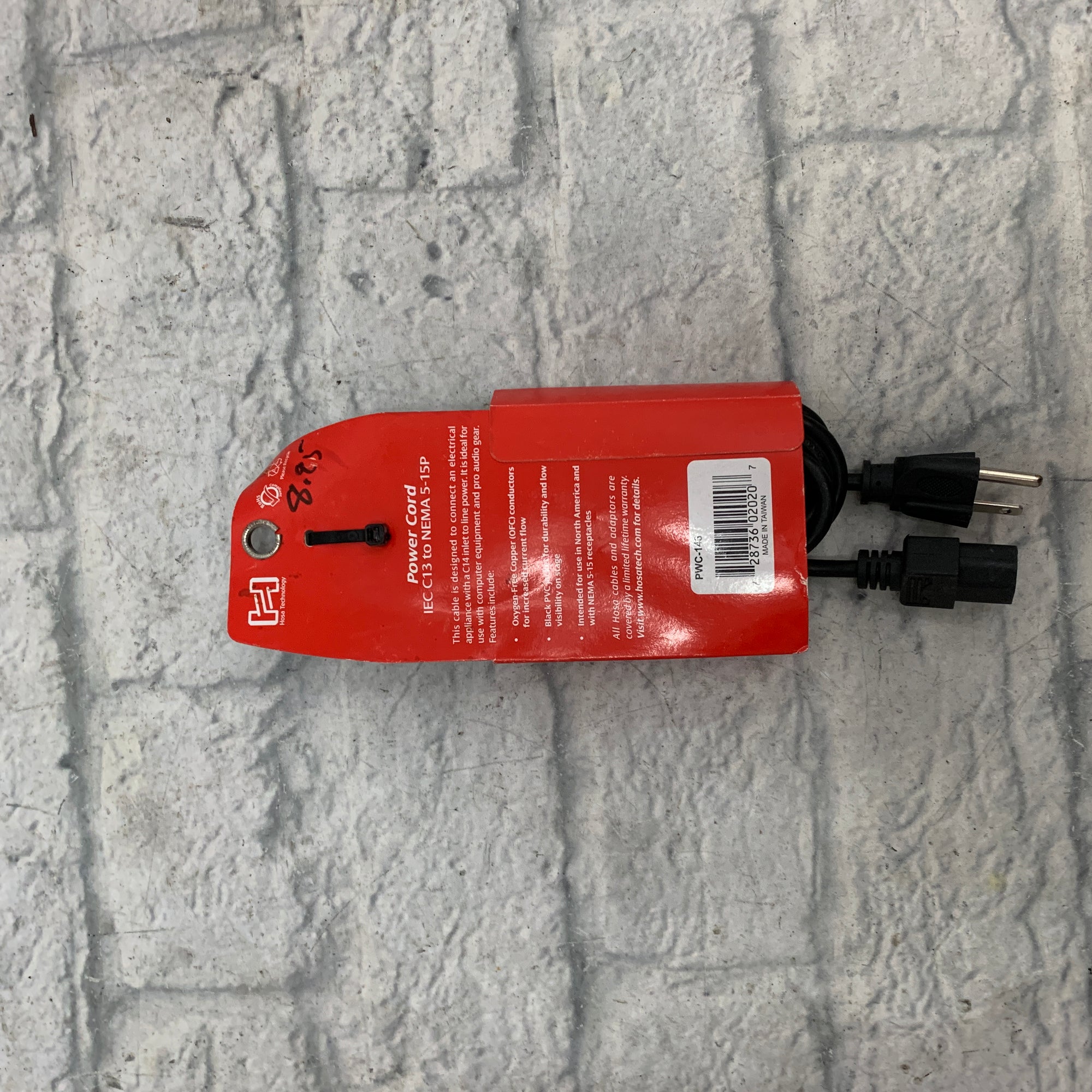 Hosa PWC-148 Amp Electrical Power Cable 8ft - New Old Stock!