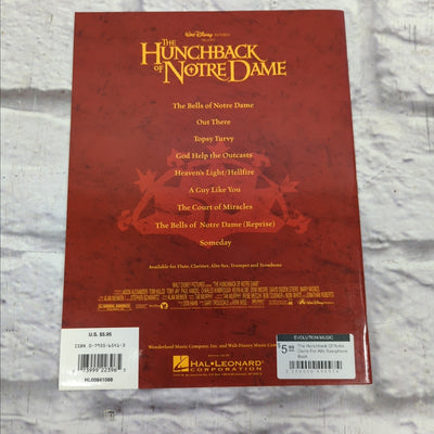 The Hunchback Of Notre Dame For Alto Saxophone Book