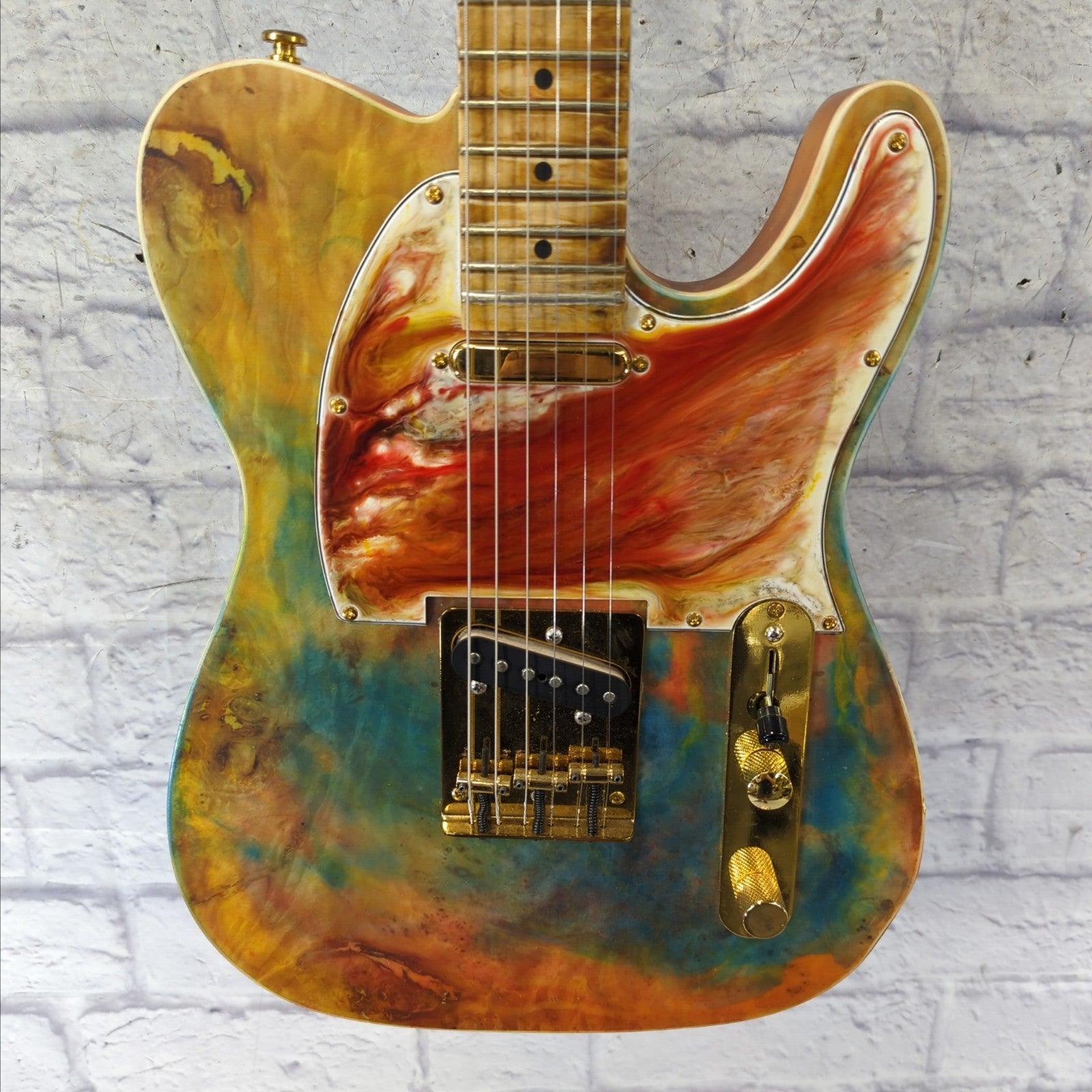 Unknown Tele Style Solid Body Artistic Refinish