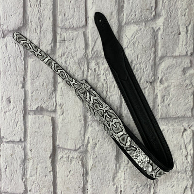 Walker & Williams White Snakeskin Guitar Strap