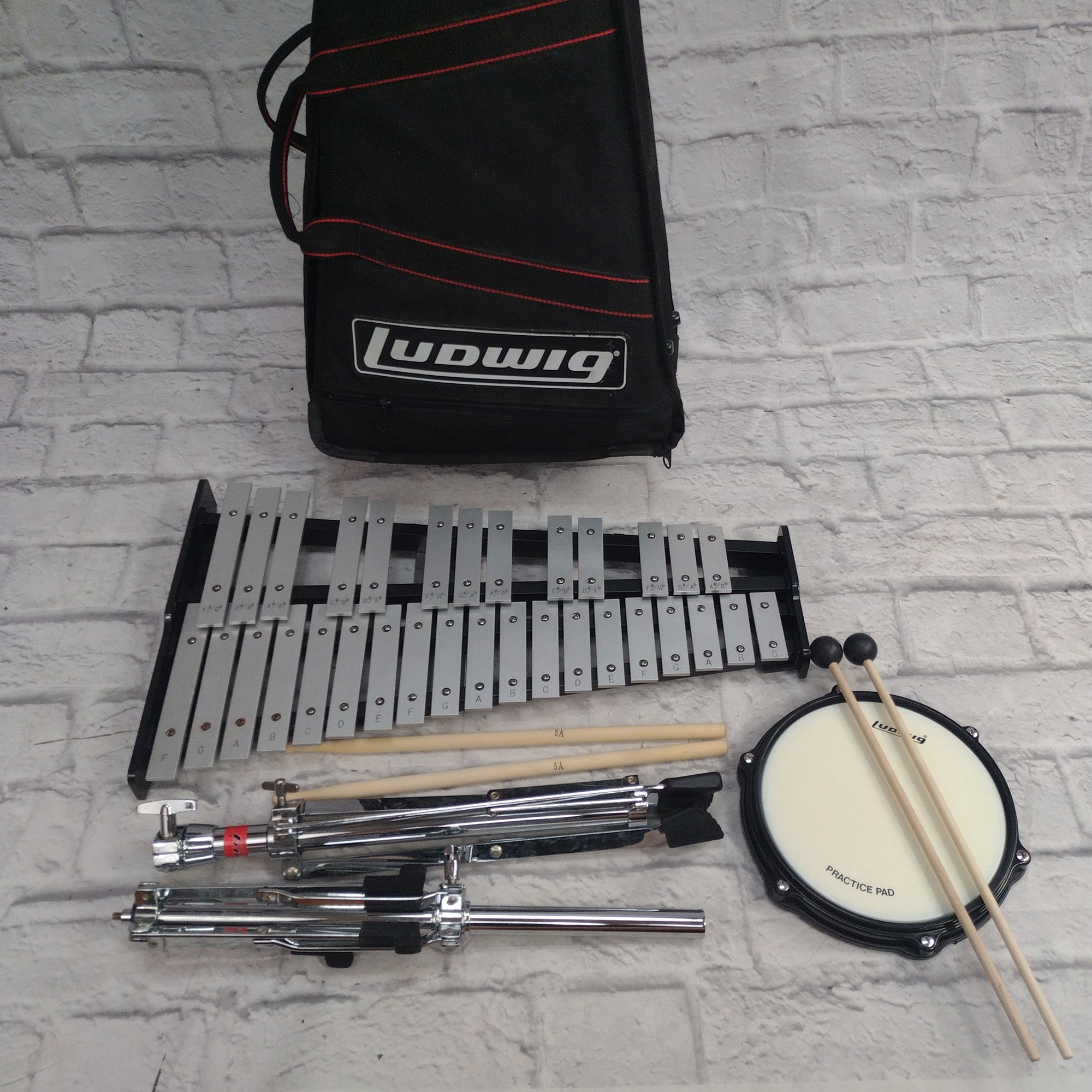 Ludwig Percussion Bell Set with Rolling Case