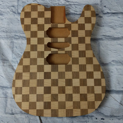 No Name Custom telecaster body - electric guitar checker pattern