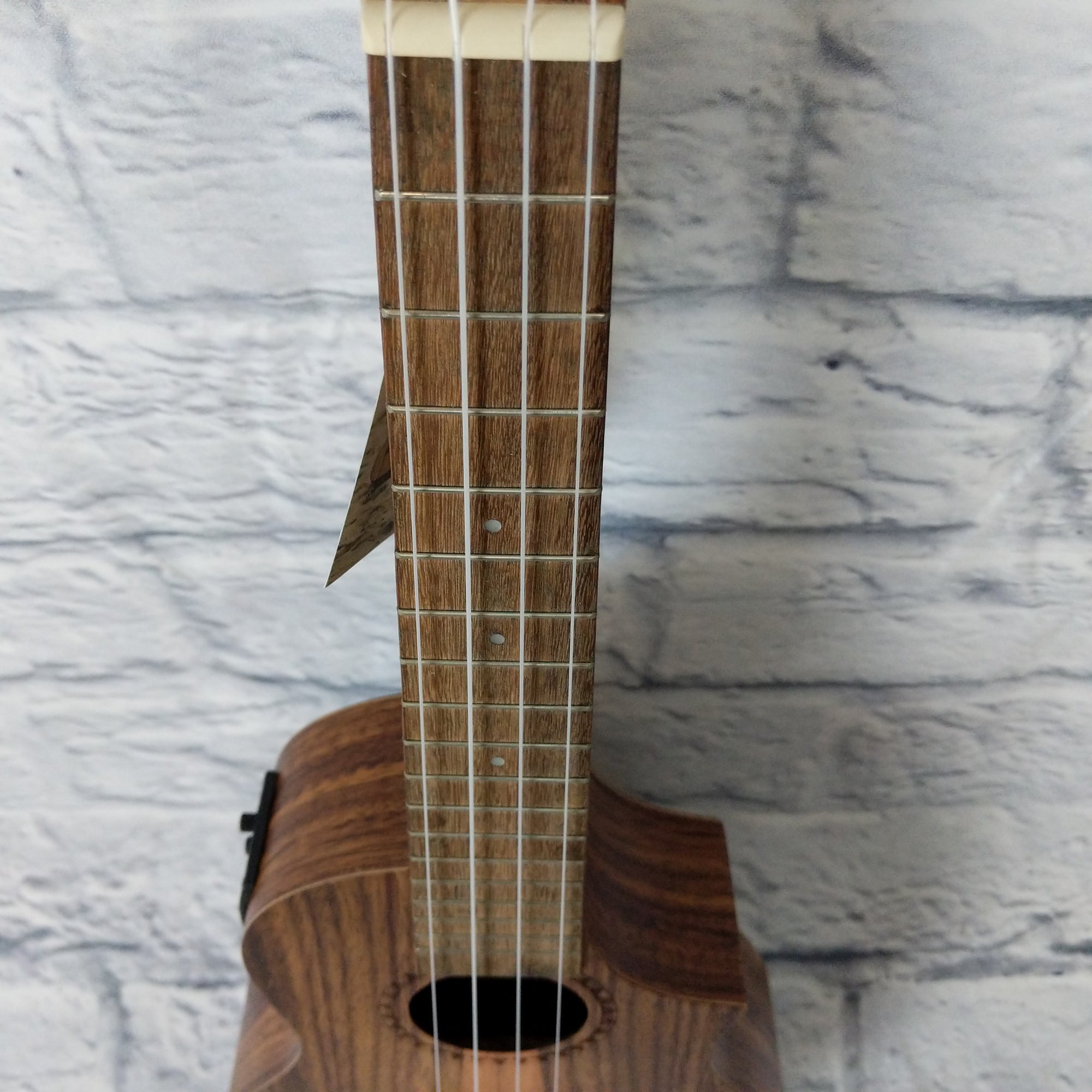 Kala Teak Tri-Top Concert Ukulele w/ Cutaway & EQ