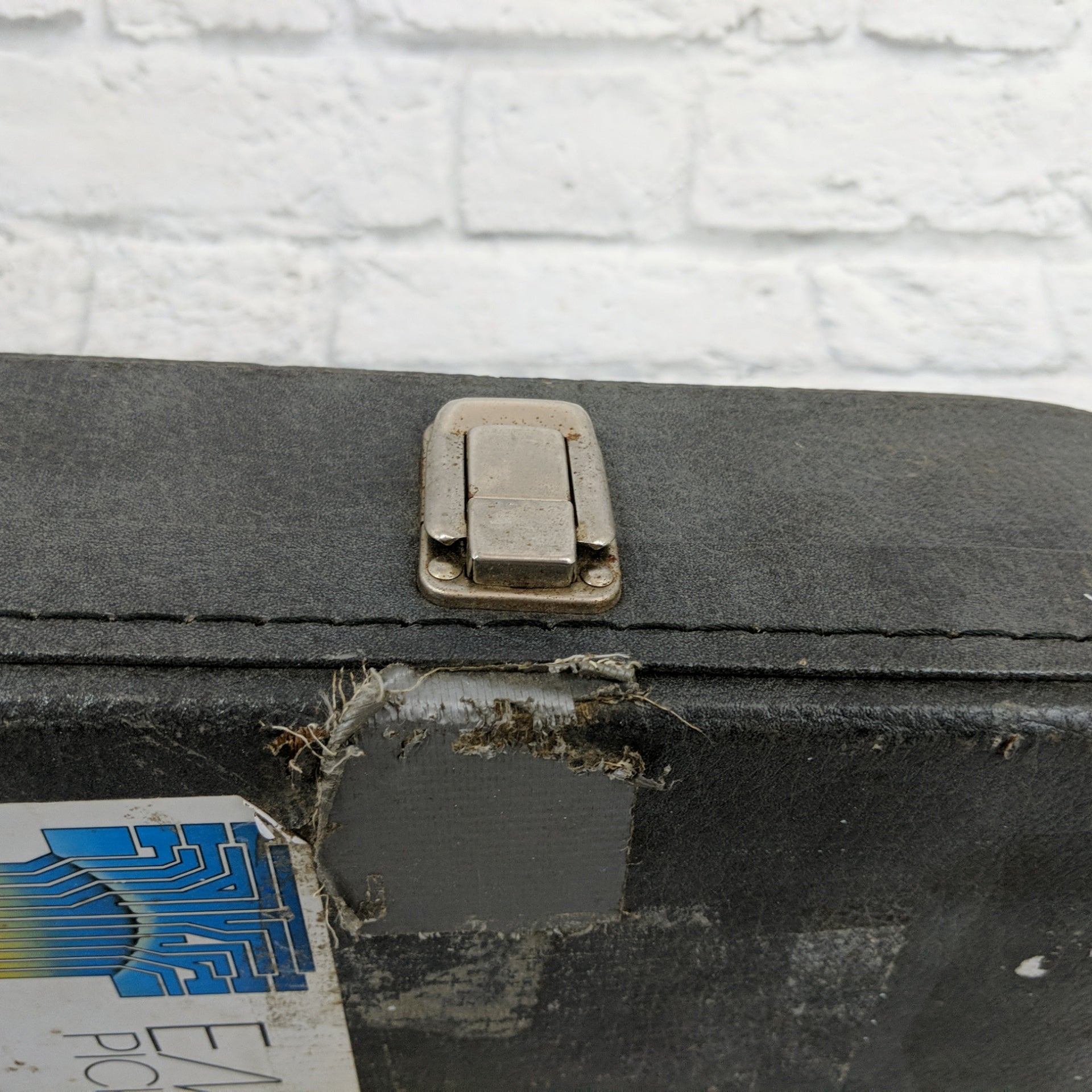 Hardshell Bass Case Grey Covered in Stickers