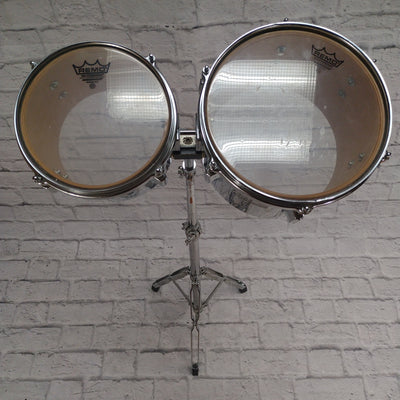 Pearl Chrome Over Maple Shell Concert Toms with Stand