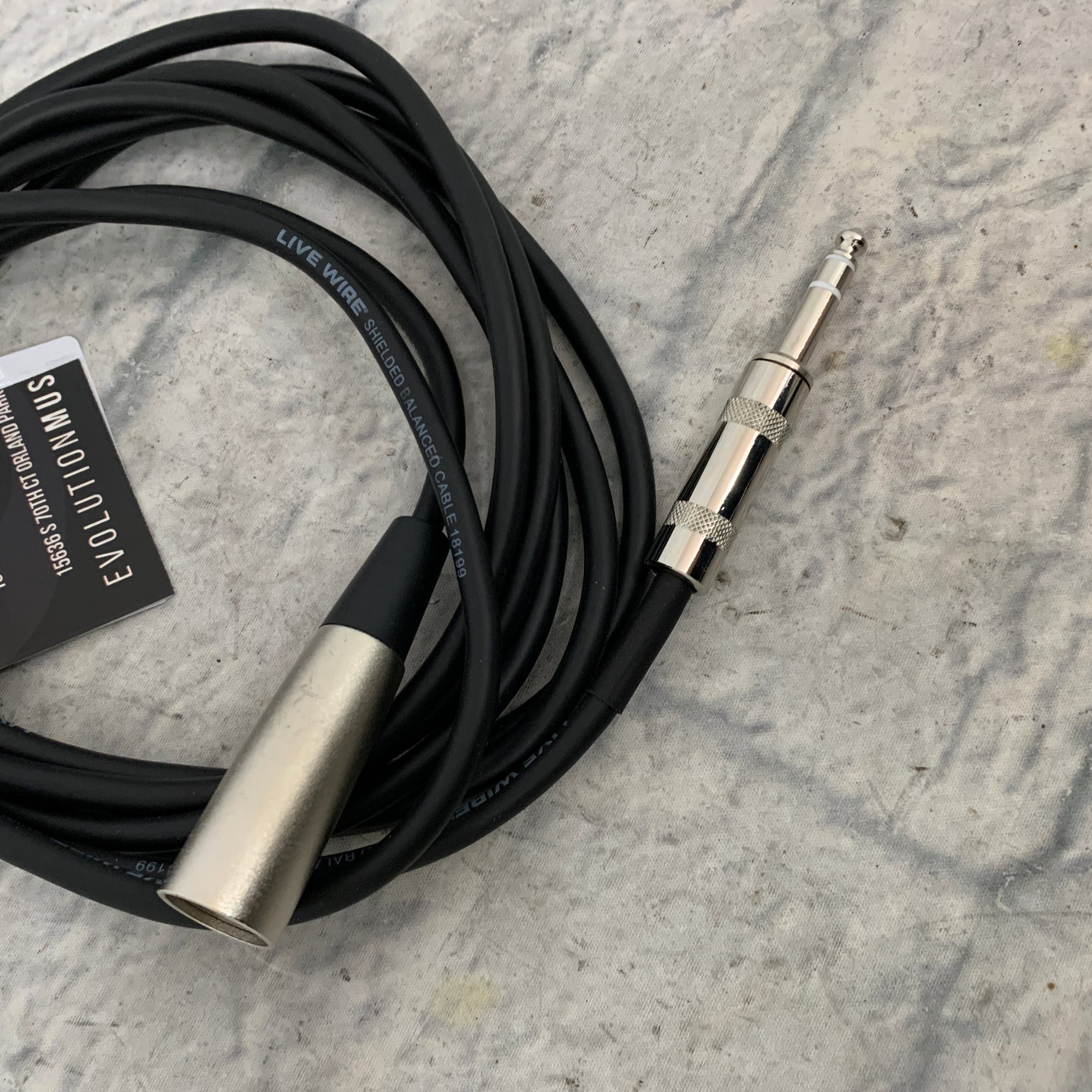 Livewire 1/4" TRS M to XLR M Cable Interconnect