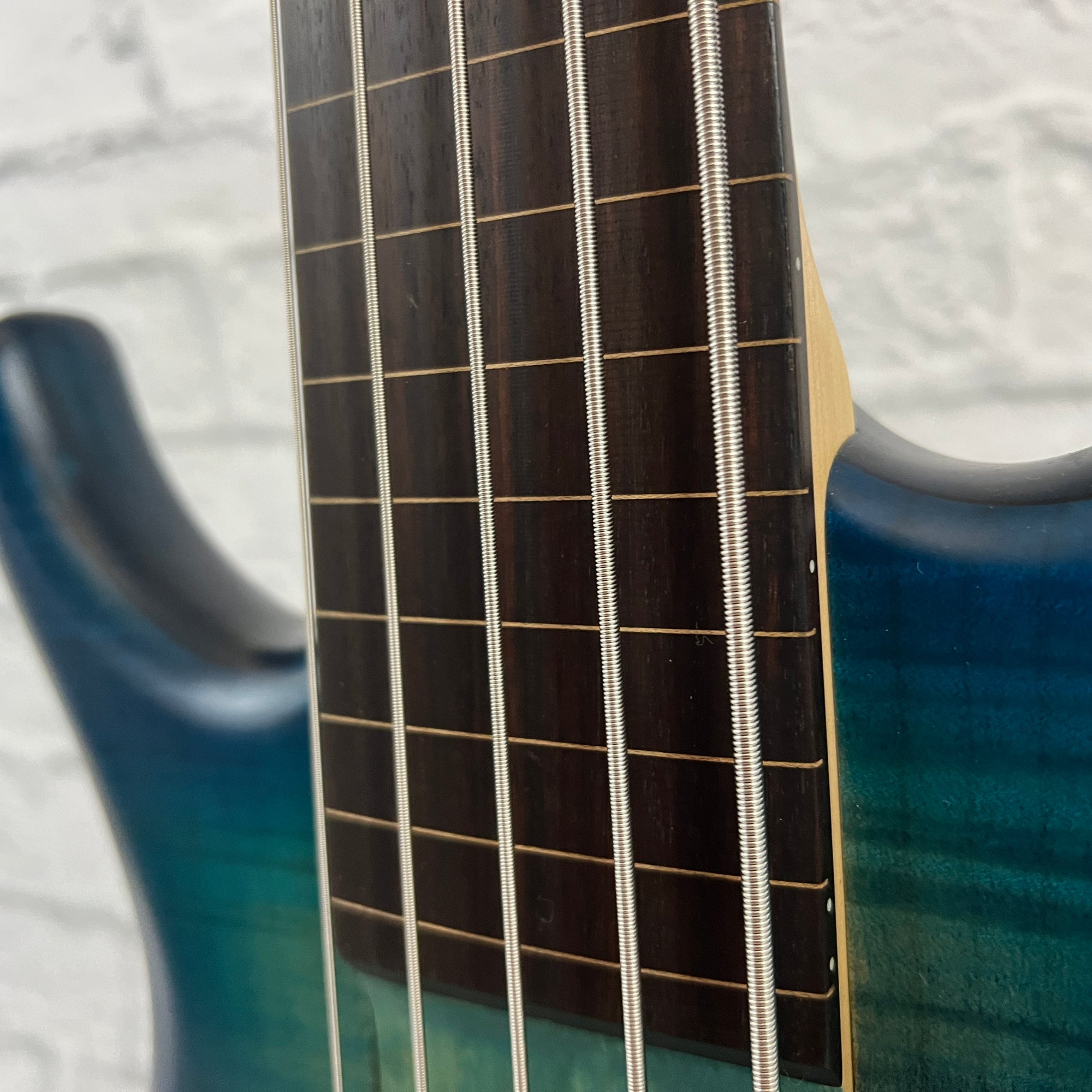 Sire Marcus Miller M7 Left-Handed 5-String Electric Bass - Transparent Blue w/ Gig Bag