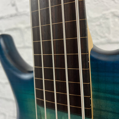 Sire Marcus Miller M7 Left-Handed 5-String Electric Bass - Transparent Blue w/ Gig Bag