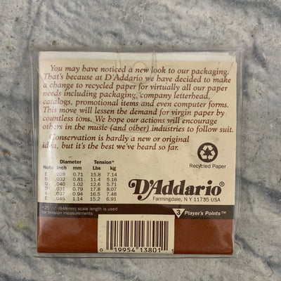 D'Addario J32 Folk Nylon Acoustic Guitar Strings Ball End