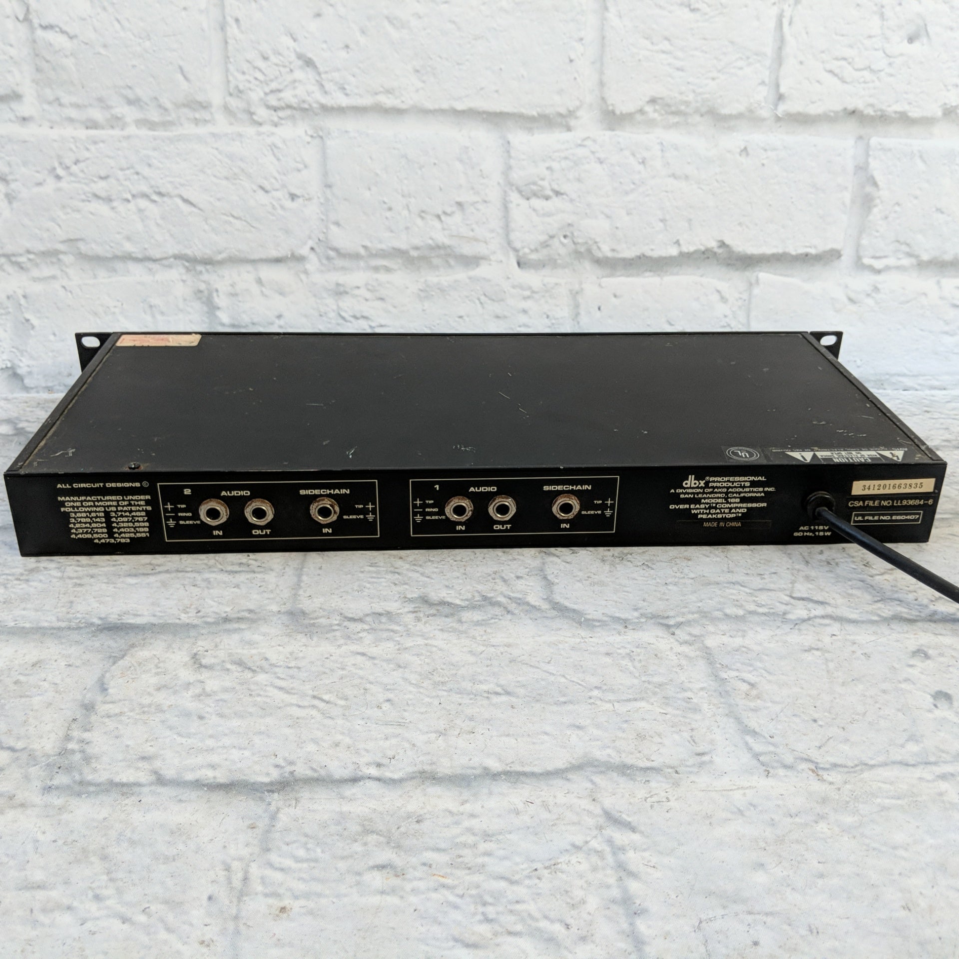 DBX 166 Compressor Gate Rack Unit