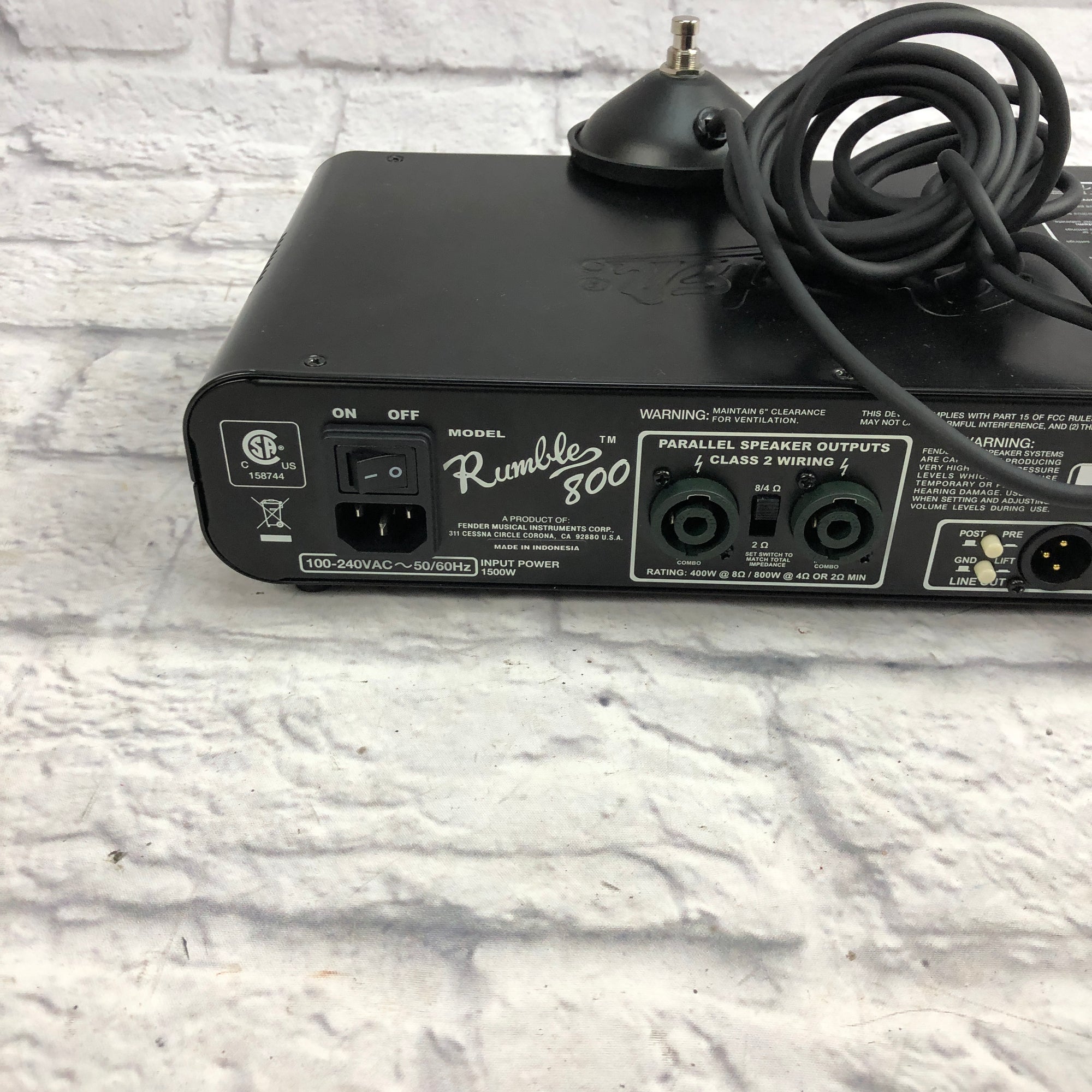 Fender Rumble 800 Bass Amp Head