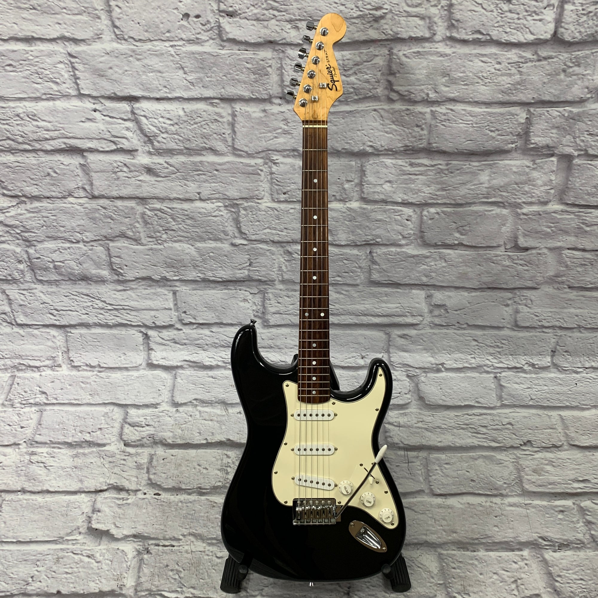 Squier Strat Electric Guitar Black - Evolution Music