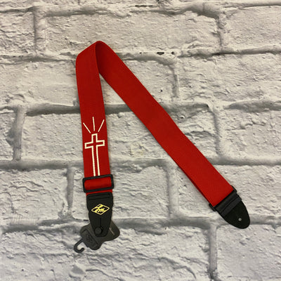 LM Products PS-4H Cross Guitar Strap - Red