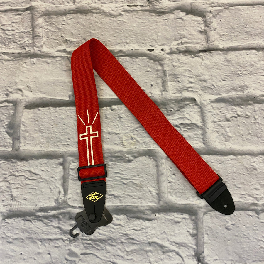 LM Products PS-4H Cross Guitar Strap - Red