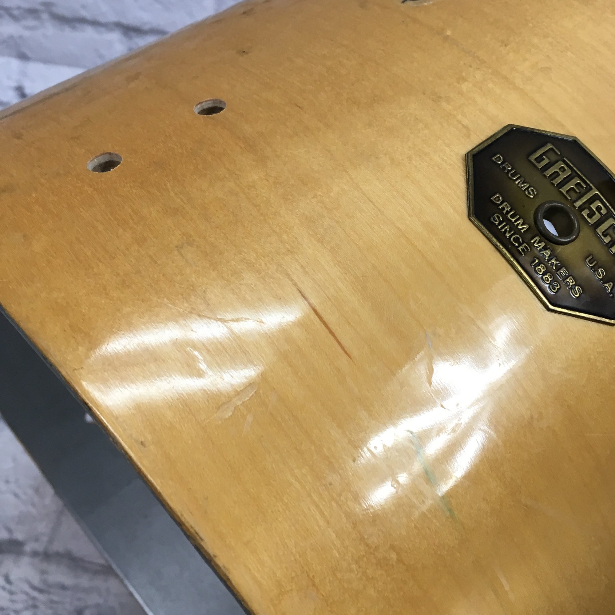 Gretsch 13in x 9in Tom Shell Stop Sign Badge
