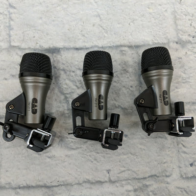 CAD Drum Mic Kit with Two CM217 Small Diaphragm Cardioid Condenser Microphones and 3 TM211 Tom Mics