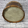 Vintage Ludwig Original 24x12" Single Tension Bass Drum 1930s Mahogany Finish with Painted Head