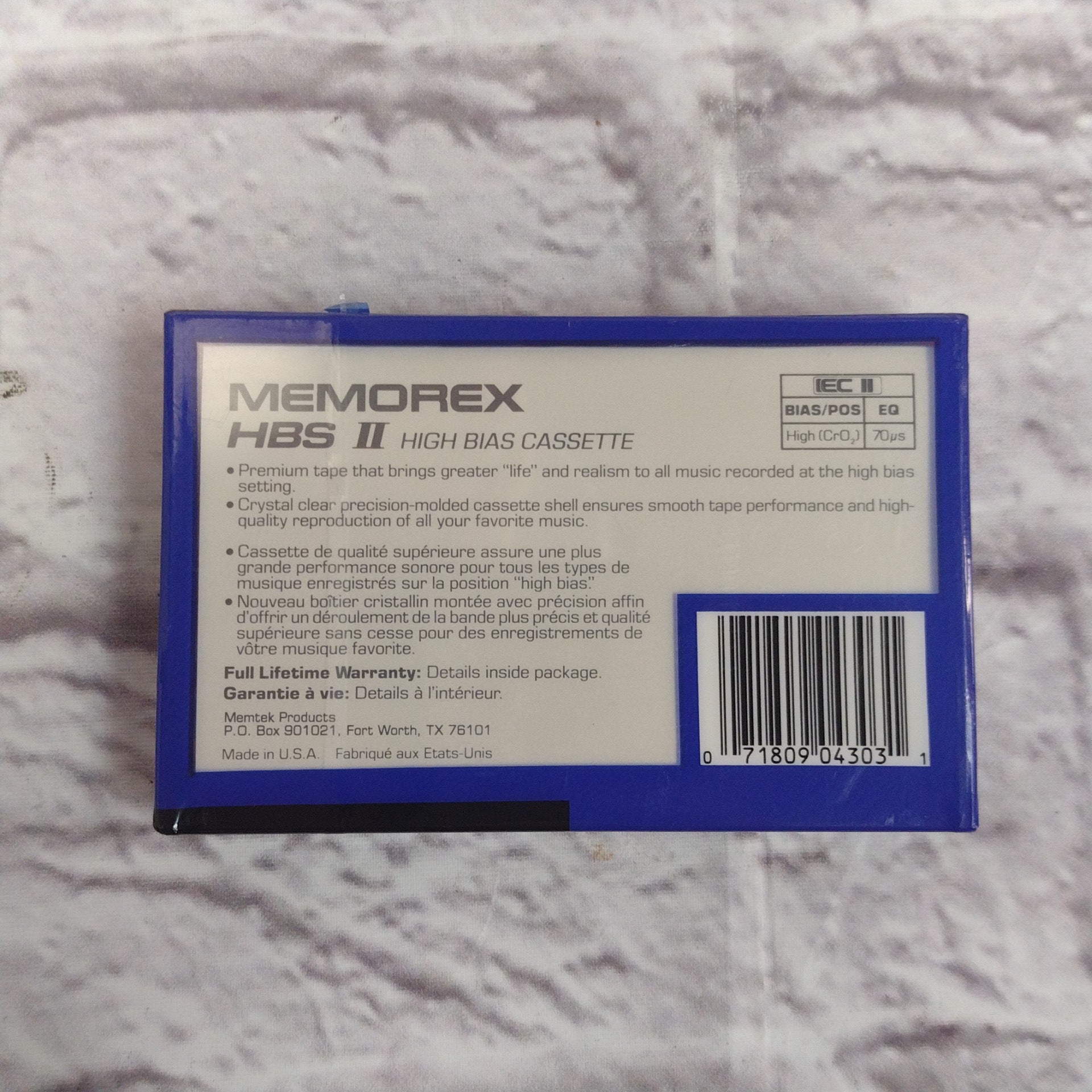 Memorex High Bias II 100 Minute Audio Cassette