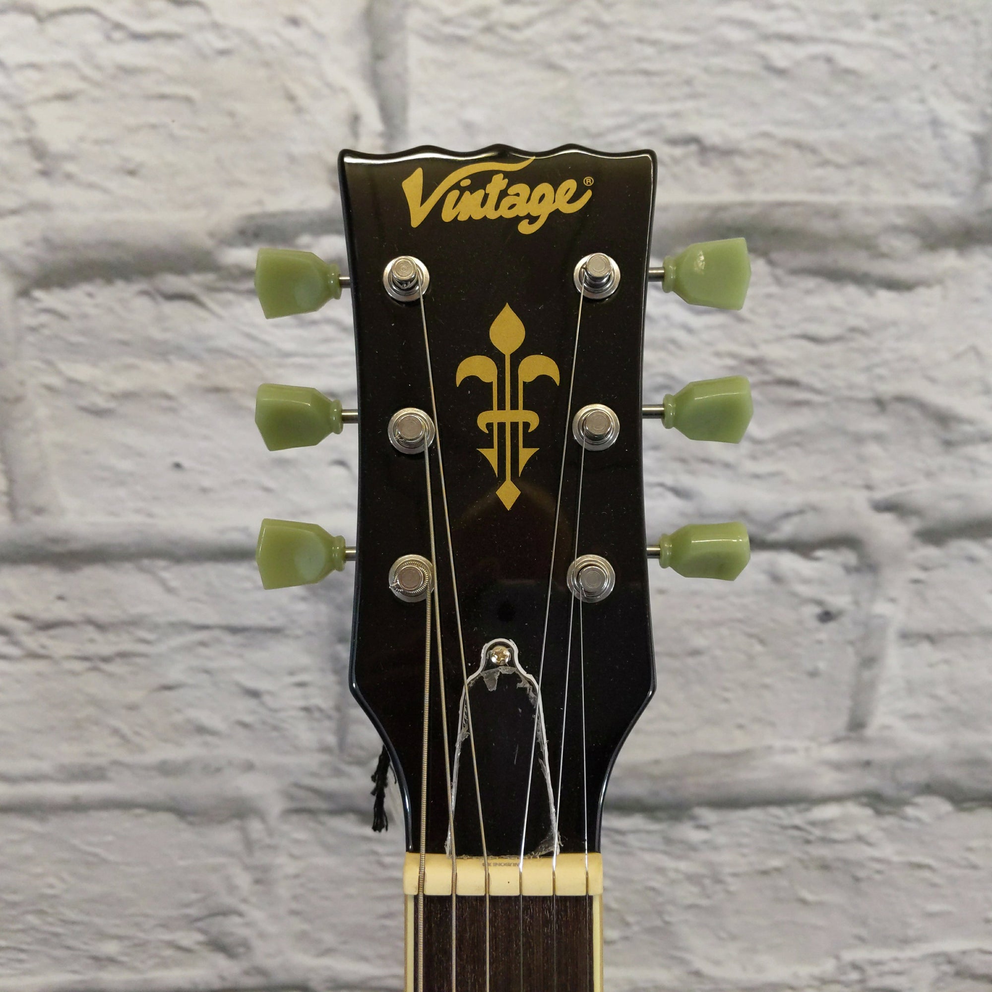Vintage VS6VGHB Reissue Series Double Cut with Vibrola Tailpiece Gun Hill Blue