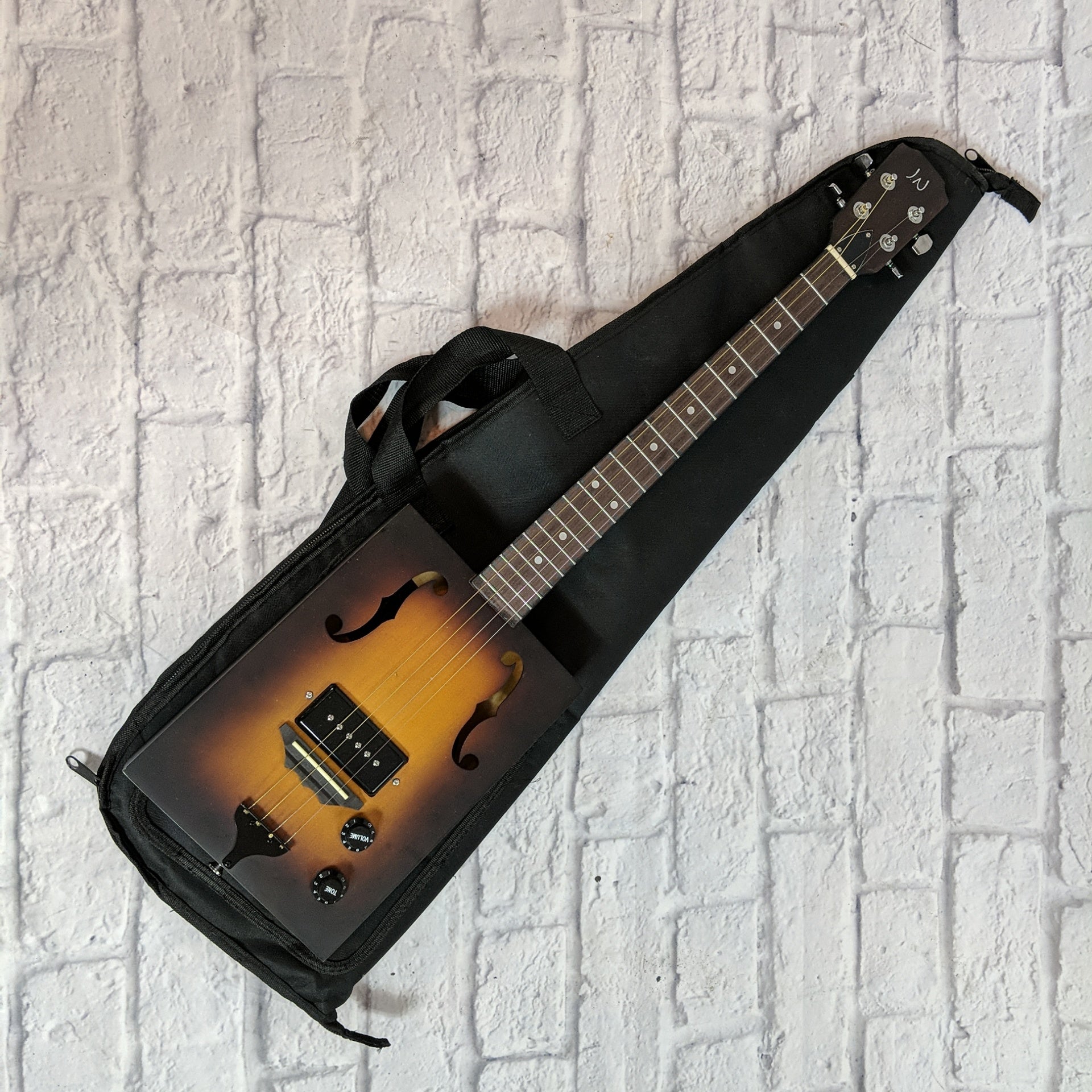 James Neligan CASK Hogshead 4 string Acoustic Electric p-90 Cigar Box Guitar