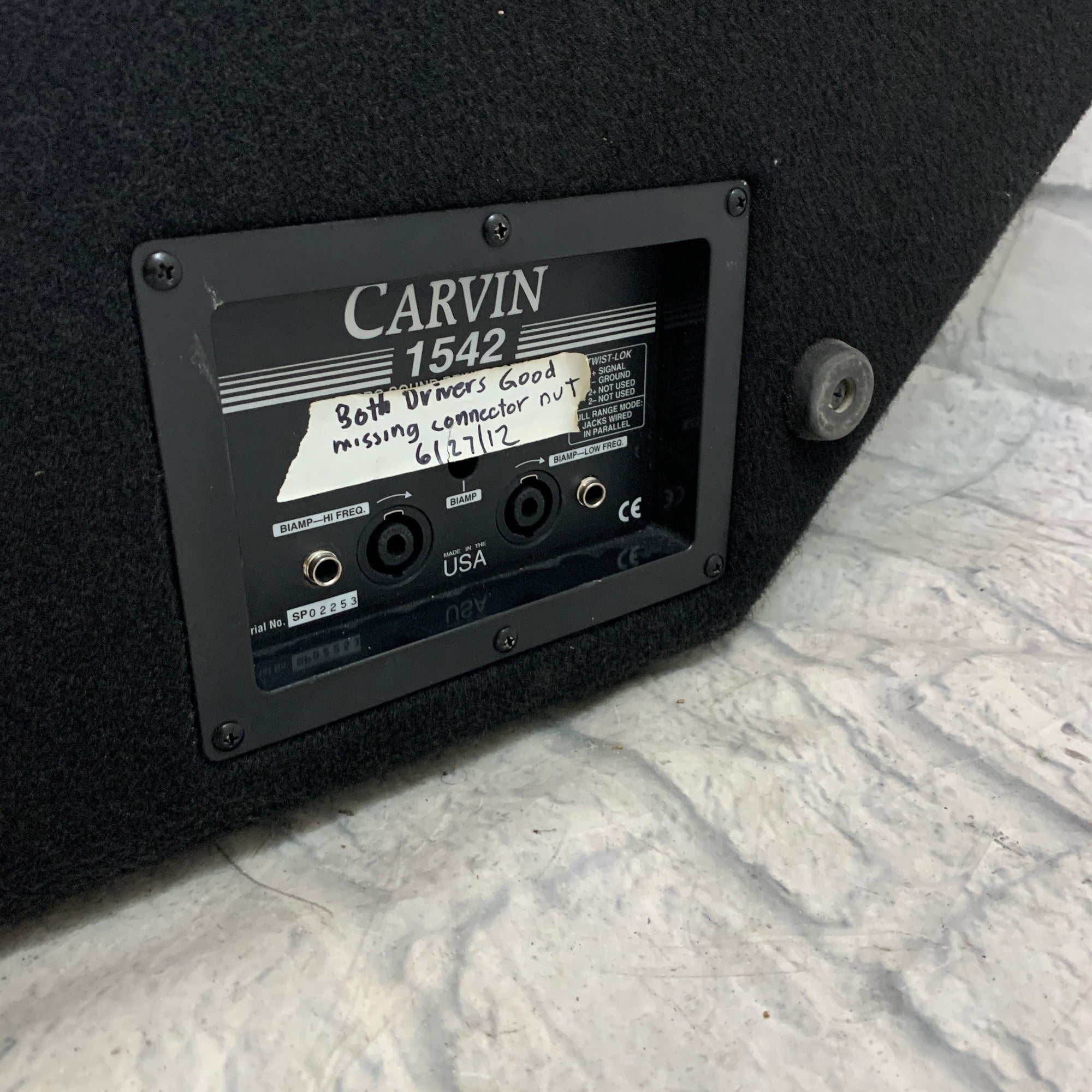 Carvin Pro Sound Reinforcement 1542 Speaker Stage Monitor Wedge