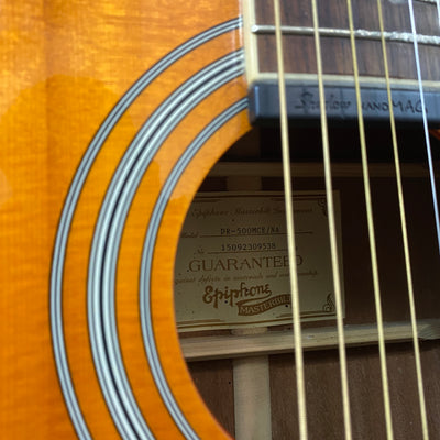 Epiphone Masterbuilt DR-500 MCE Natural Natural