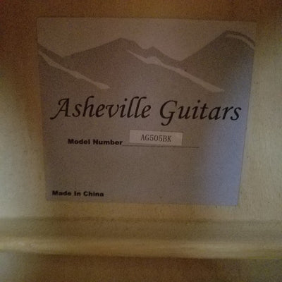 Asheville AG505 BK Acoustic Guitar - New Old Stock!