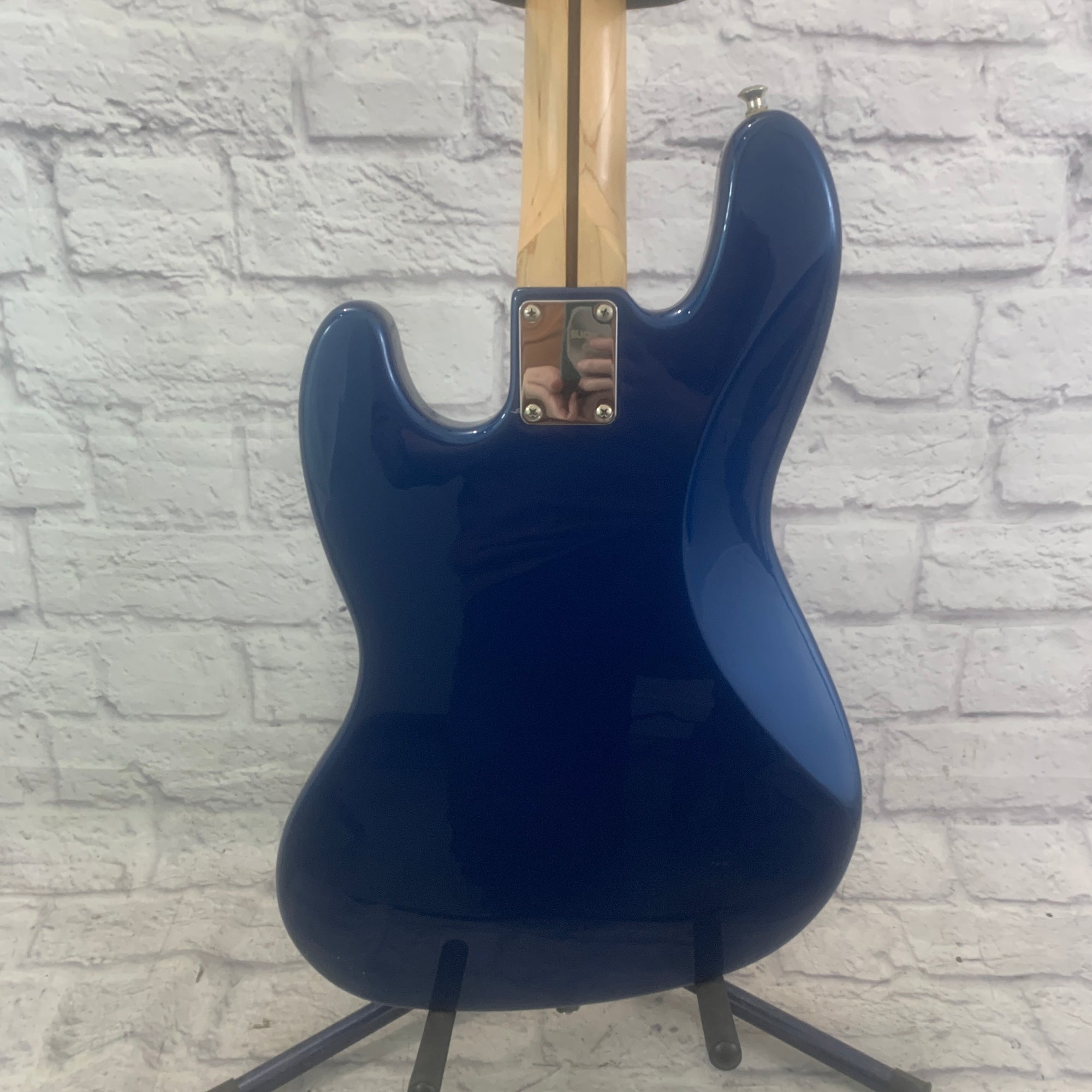 4 String J Jazz Bass Guitar - Blue Sparkle w/ USA Fender Case