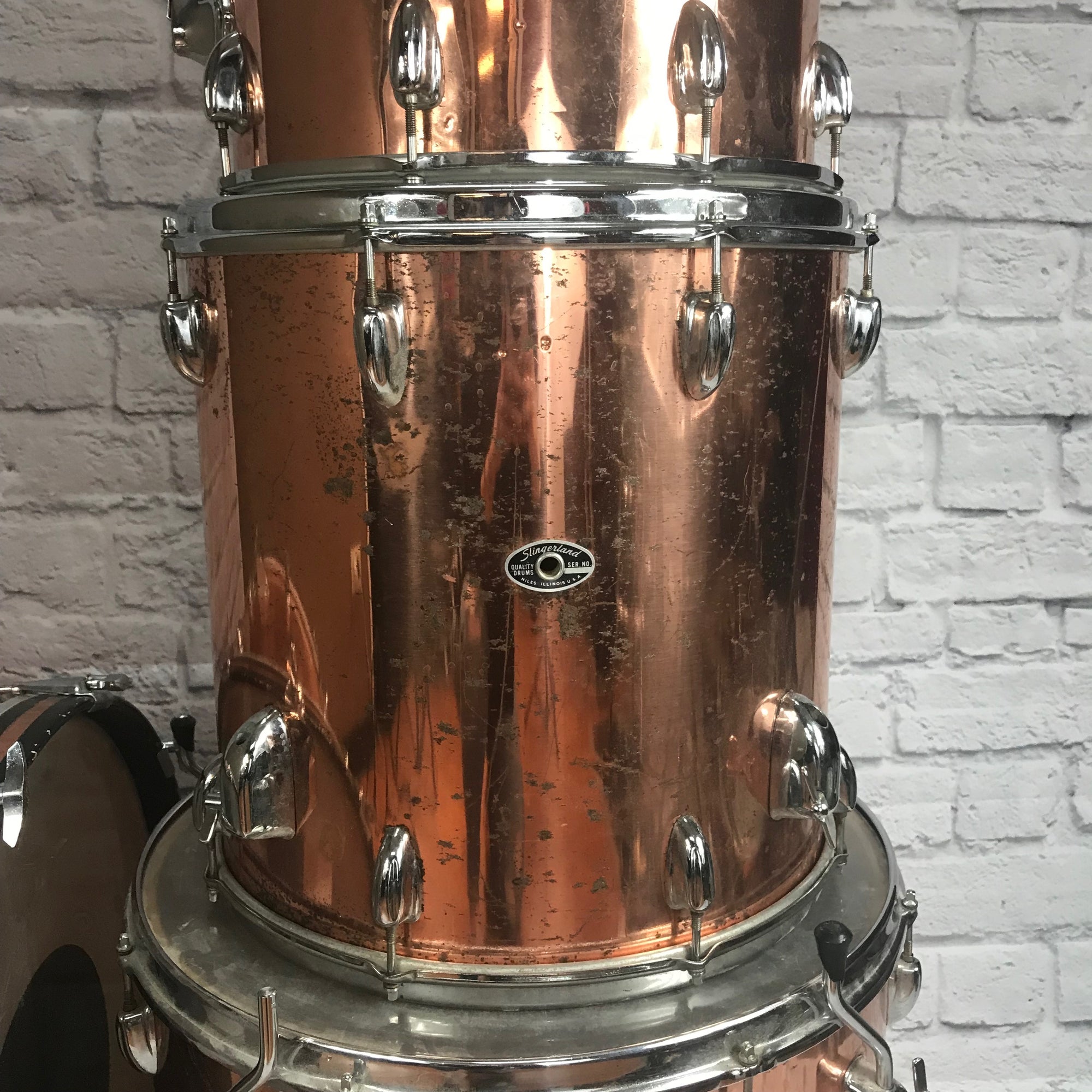 Vintage 1973 Slingerland 4pc Kit Copper Wrap