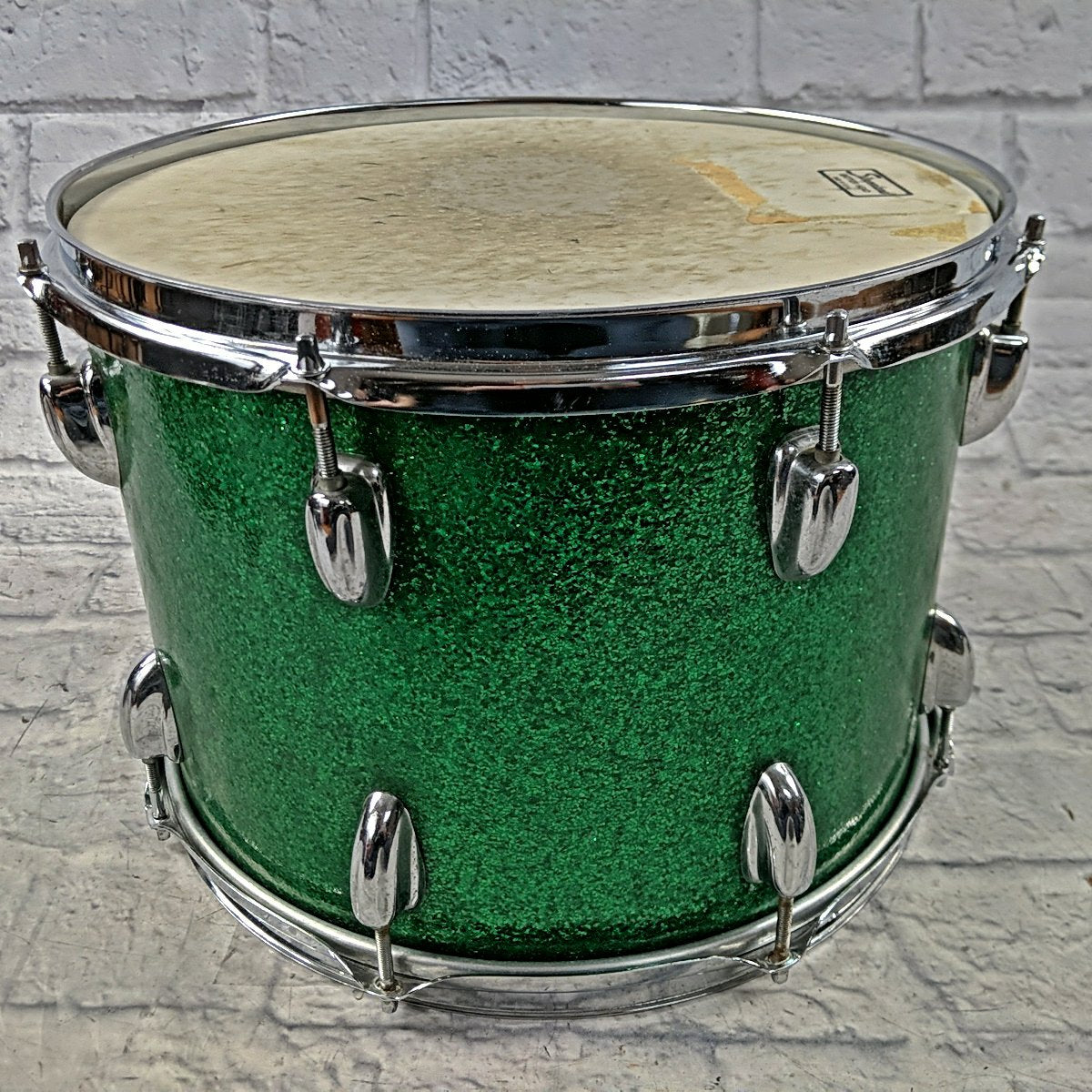 Slingerland 14 Green Sparkle Rack Tom
