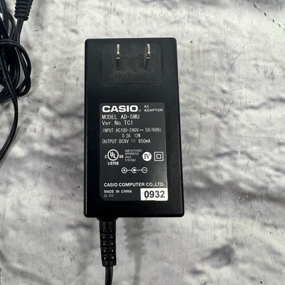 Casio AD-5MU 9V DC 850mA OEM Power Supply
