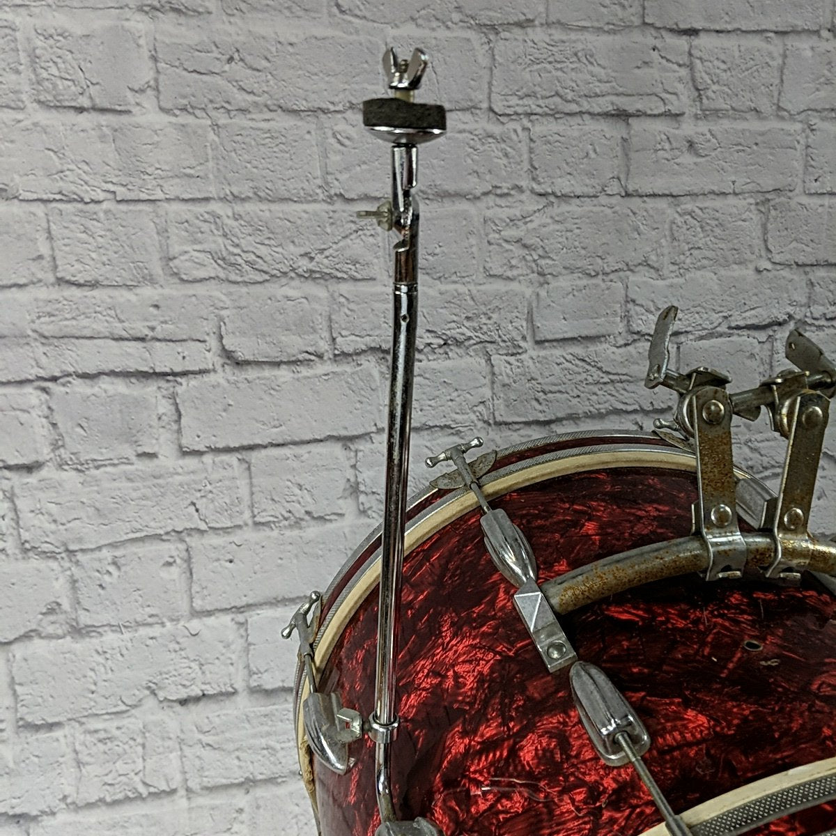 Unknown Japan 20 Bass Drum Red Shell Wrap