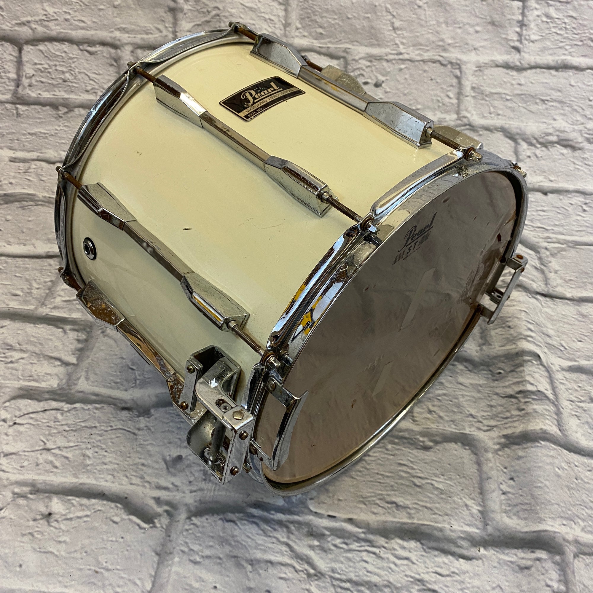 Pearl 12" by 14" Marching Snare Drum Aged White