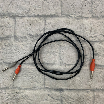 Hosa Insert Cable 1/4" TRS to Dual TS 6ft