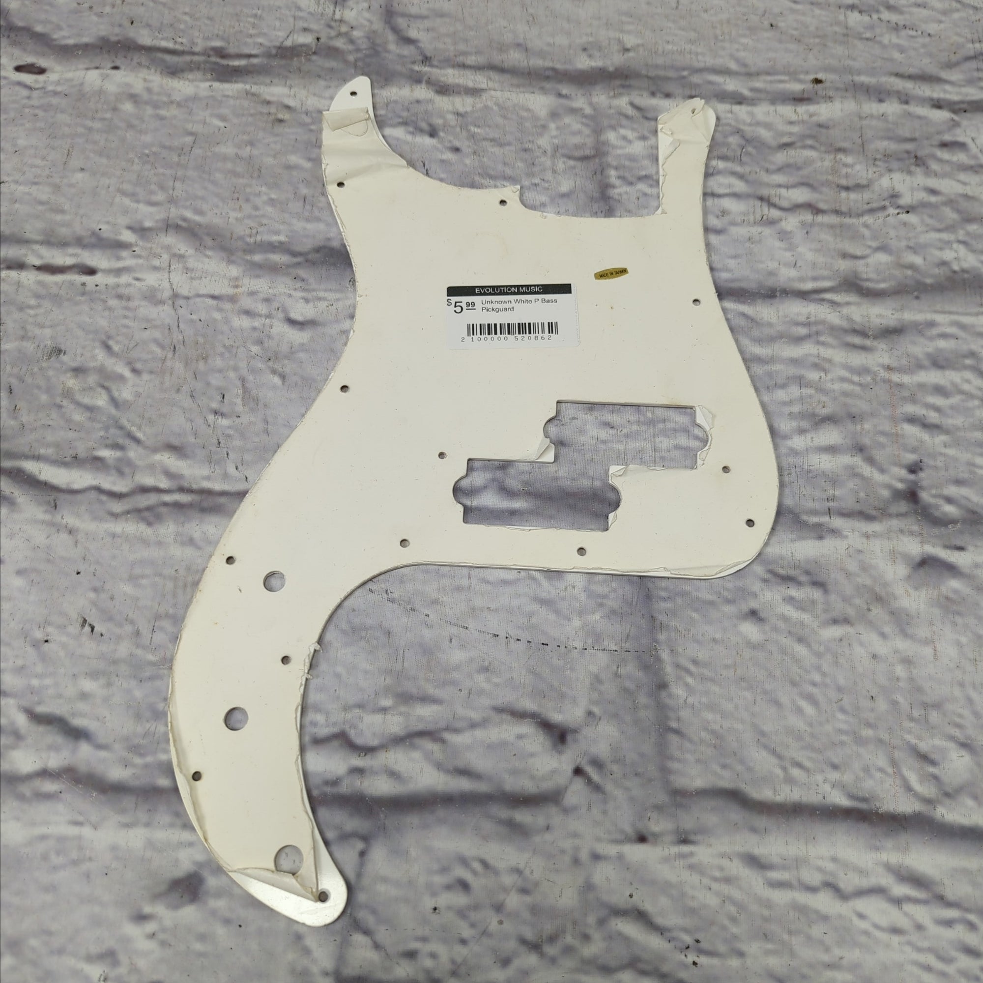 Unknown White P Bass Pickguard