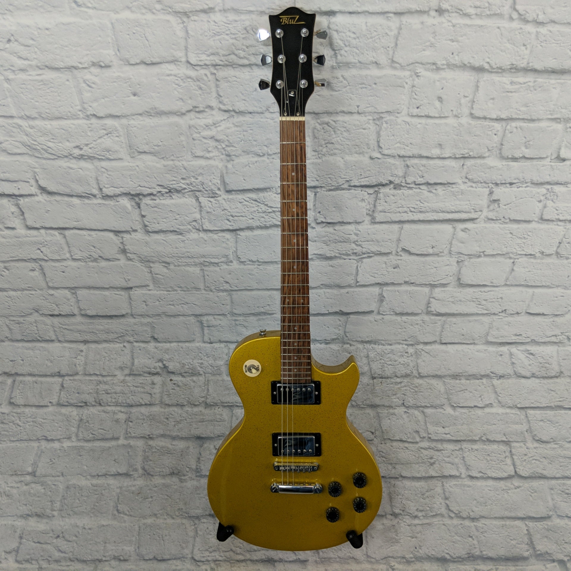 Bluz LP Style Electric Guitar - Yellow Sparkle