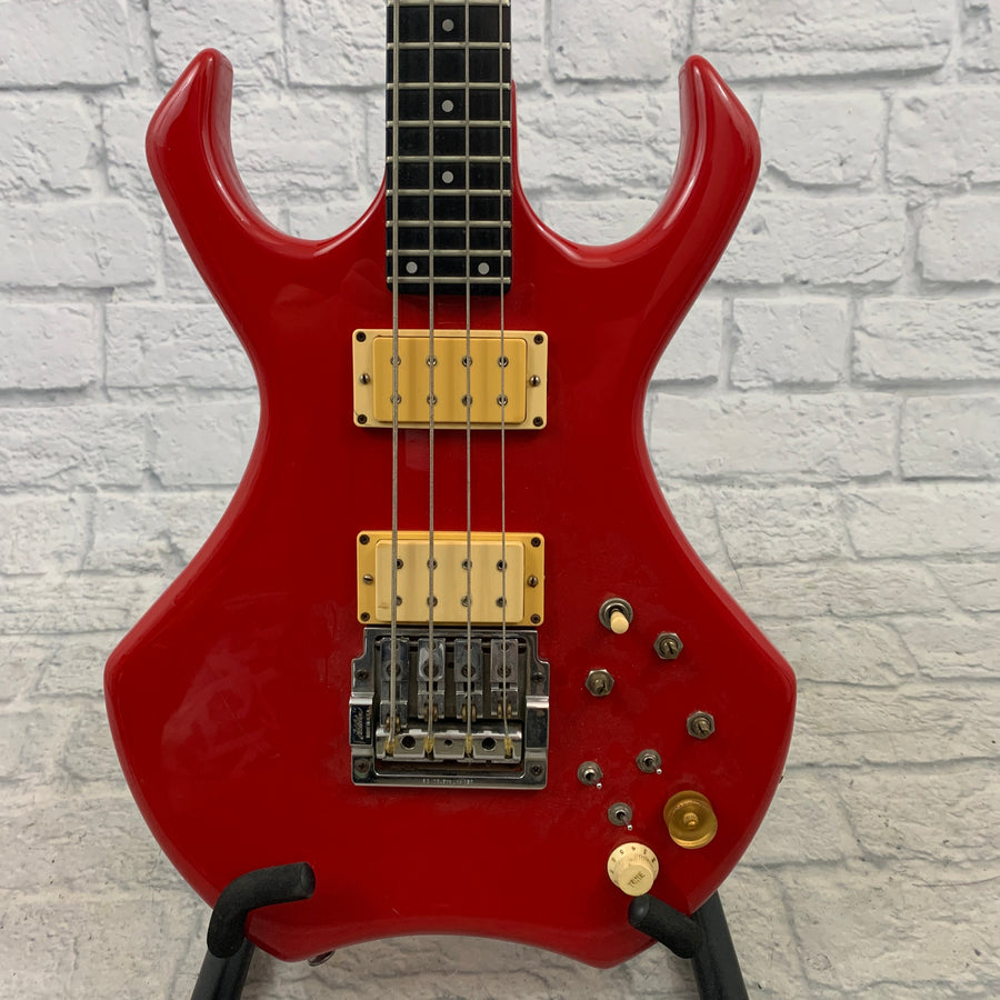 Kramer Aluminum Neck Bass 4 String Red V Headstock